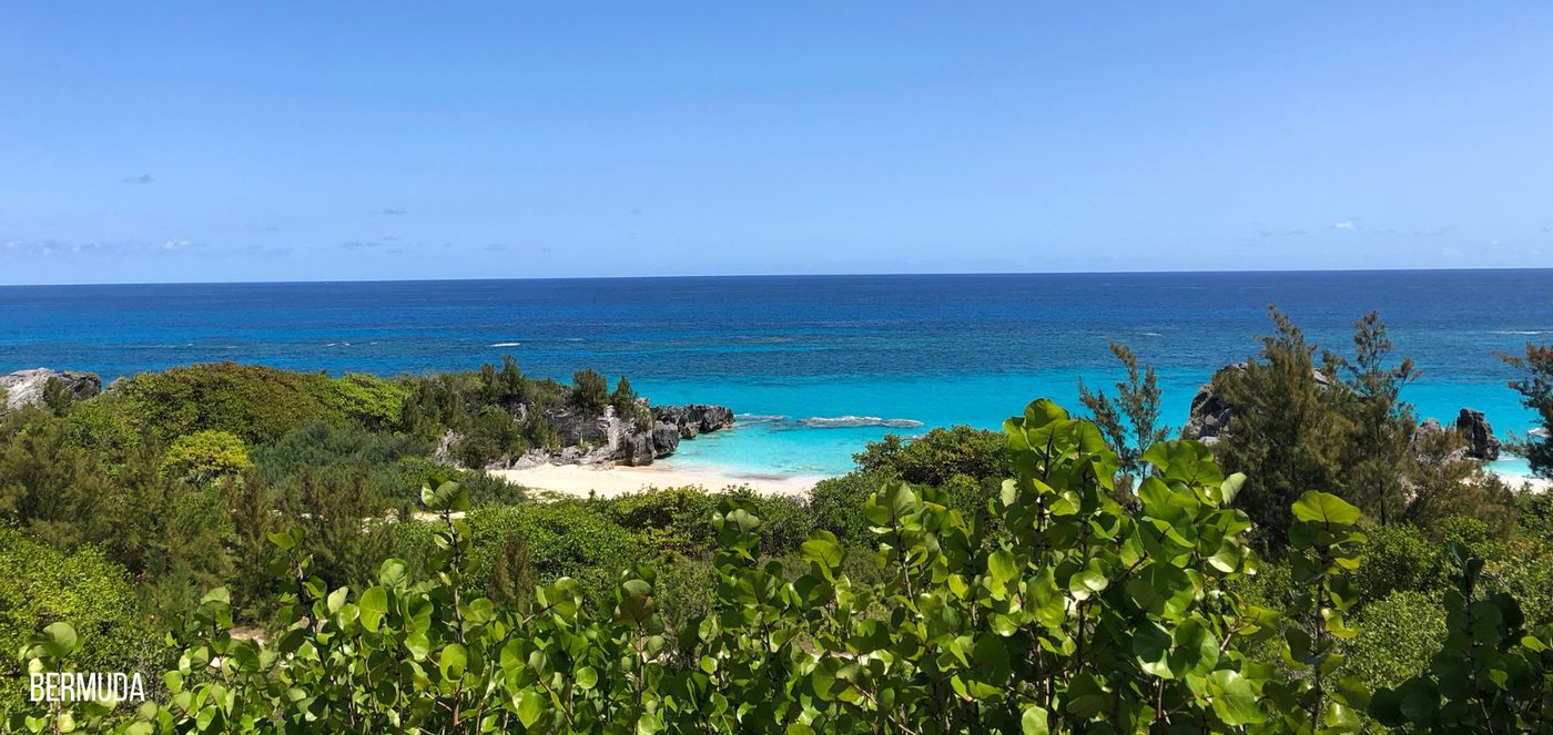 A sheltered turquoise cove in Bermuda, photographed by Zac Sweet-Wright